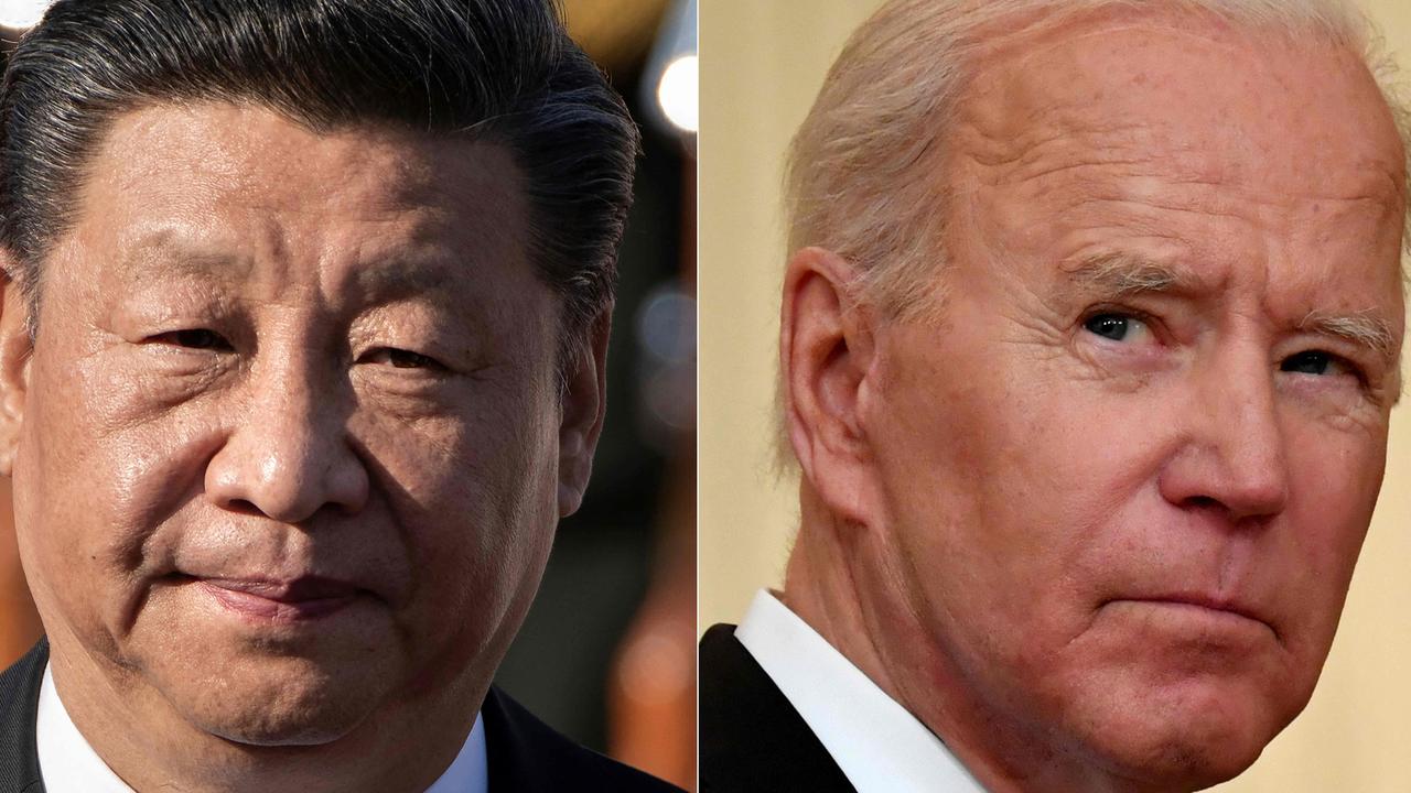 Chinese President Xi Jinping (L) and US President Joe Biden. Picture: AFP