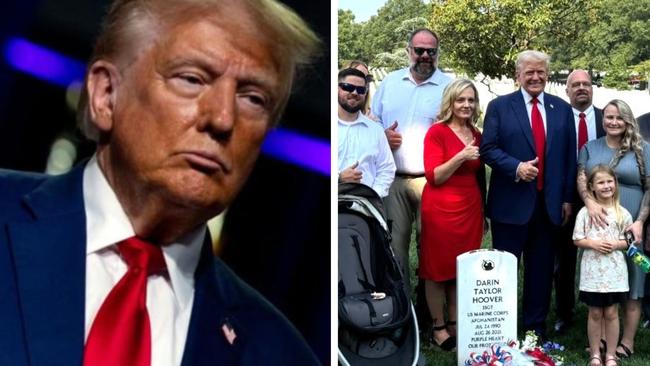 Donald Trump staff in brawl at Arlington National Cemetery. Picture: Twitter.