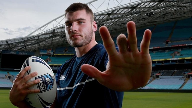 Angus Crichton had part of his finger amputated.