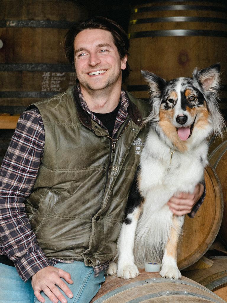 Head winemaker, Sam Berketa with Leo from Alpha Box &amp; Dice. Picture: Supplied