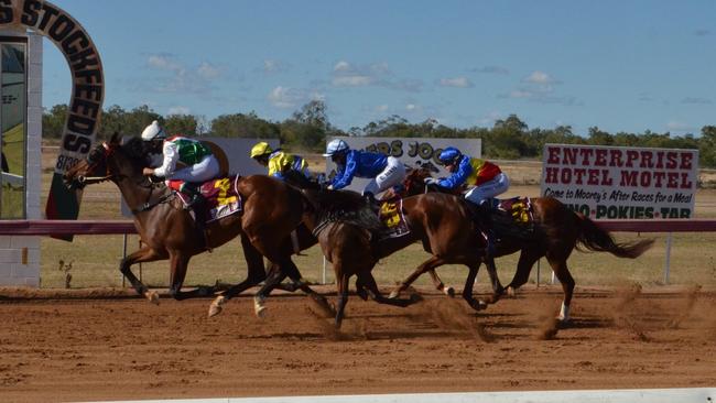 Jockey Pietro Romeo claimed the win on Window Seat in race three at the Towers Jockey Club's CPR Group Back to Racing race day on July 25. Picture: CAN DO PHOTOGRAPHY.