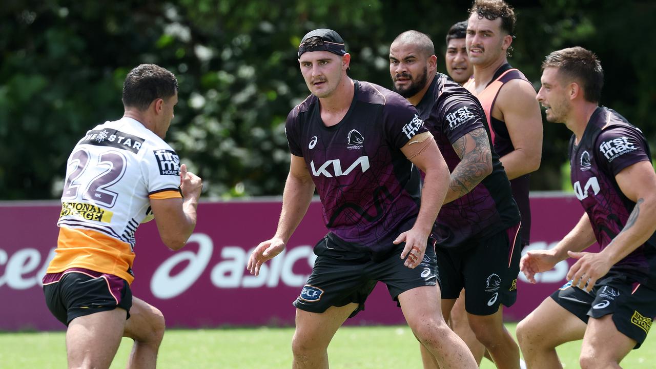 Fletcher Baker, Brisbane Broncos training, Red Hill. Picture: Liam Kidston