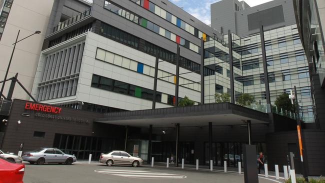 The emergency entrance at Gold Coast University Hospital in Parkwood. Picture Mike Batterham