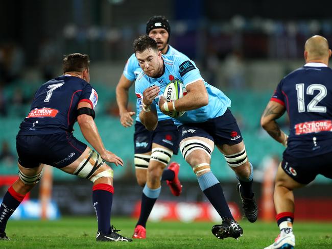 Jed Holloway is sticking with the Waratahs despite interest from overseas and around Australia. Picture: Cameron Spencer/Getty Images