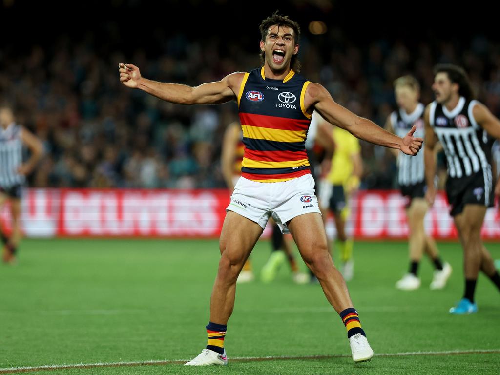 Josh Rachele has made himself public enemy No. 1 for the Showdown. Picture: James Elsby/AFL Photos via Getty Images