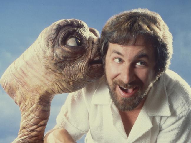 Los Angeles - CIRCA 1982: E.T.: The Extra-Terrestrial and Steven Speilberg poses for a portrait in Los Angeles, California  (Photo by Aaron Rapoport/Corbis/Getty Images)