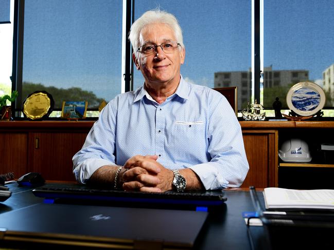 Darwin Mayor Kon Vatskalis celebrates his first anniversary in office.Picture: Justin Kennedy