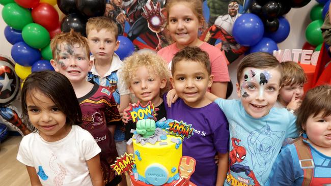 Mateoh Eggleton, who marked his 6th birthday with friends AND BATMAN at Area 51, Underwood. Photo Steve Pohlner