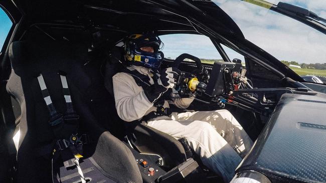 <a class="capi-image" capiId="d6ddf037aba7968a6e3c07c5989f57fb"></a>                     Racing legend David Brabham in his new BT62, which will be manufactured in South Australia. Picture: Supplied