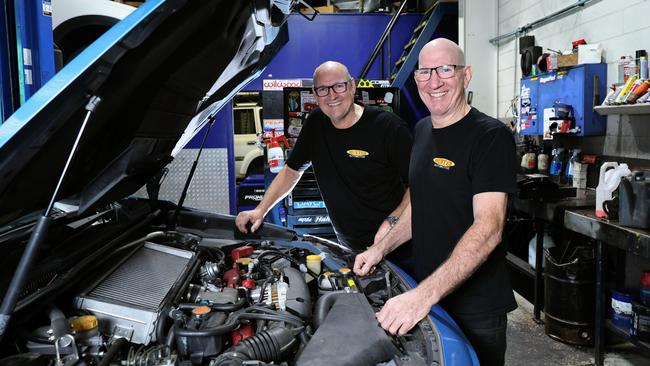 Glen Hunter and Cliff Hunter from Hunter Automotive in Bungalow have been named Far North Queensland’s best mechanics, as voted by Cairns Post readers. Picture: Brendan Radke