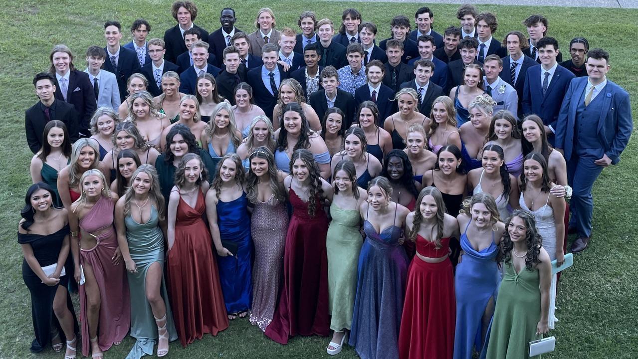 The Year 12 cohort at St John Paul College's Year 12 Formal. Picture: Matt Gazy