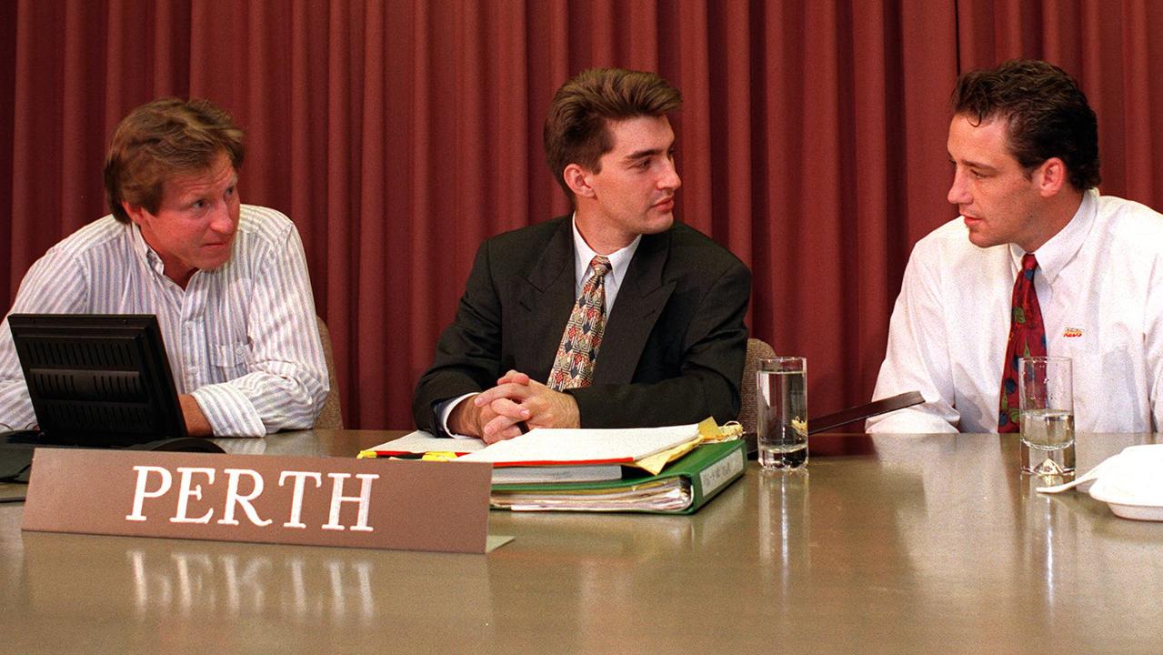 Mulholland (L) and Mark Geyer (R) during their Western Reds days.