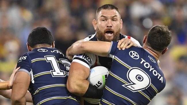 Jared Waerea-Hargreaves takes on the Cowboys earlier this season. Picture: Getty Images