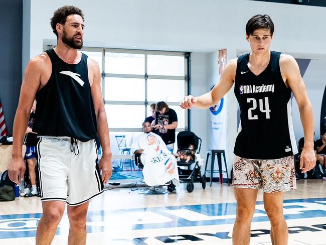 Guarding Klay Thompson was a learning experience for Alex Toohey. Picture: Supplied