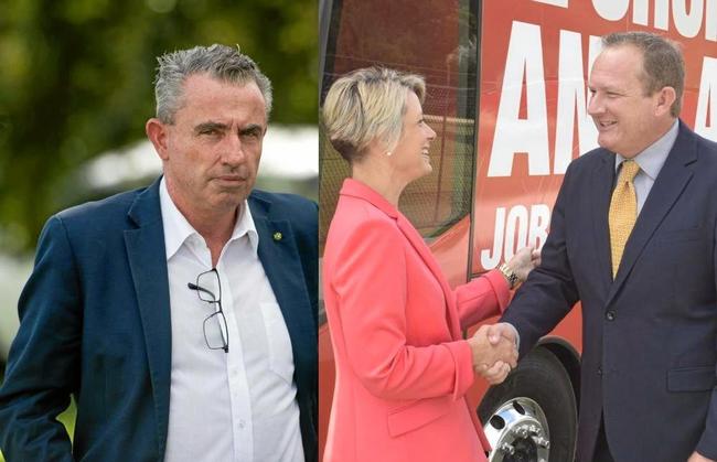 CONTRASTING CAMPAIGNS: Nationals candidate Kevin Hogan has run a lone race in his fight to hold Page at the Federal election. Meanwhile, Labor senator Kristina Keneally hopped off the big red bus twice to meet met with candidate Patrick Deegan. Picture: Bill North