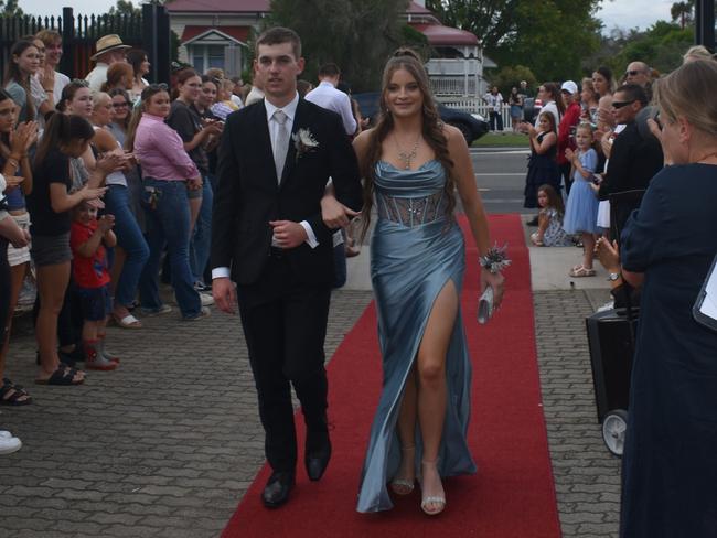 Rori Cullen and Tom Blake at the 2024 Warwick State High School formal. November 15, 2024.