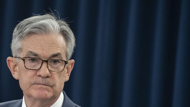 Jerome Powell, chairman of the US Federal Reserve, which says the pandemic “poses considerable risks to the economic outlook over the medium term”. Picture: AFP