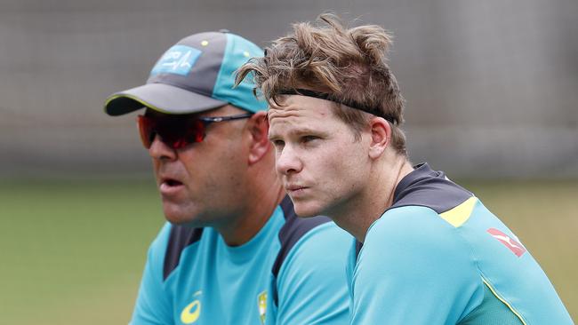Gone: Australian cricket brains trust Darren Lehmann and Steve Smith.