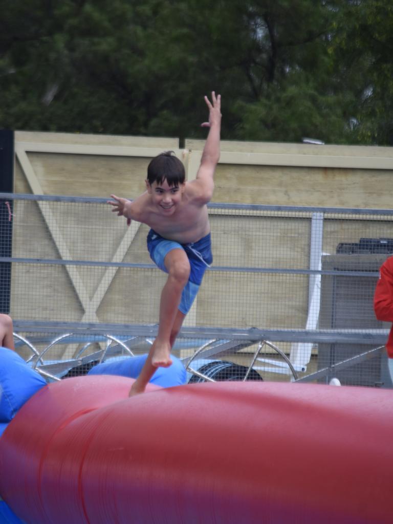 PARTY TIME: There were plenty of splatters and splashes at Dalby's pool party on Saturday.