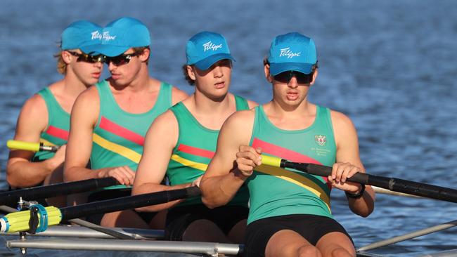 The gold medal winning crew from St Augustine's College, Brookvale Picture: St Augustine's College