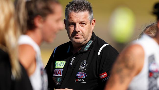 Collingwood has locked in coach Steve Symonds for two more seasons. Picture: AFL Photos/Getty Images