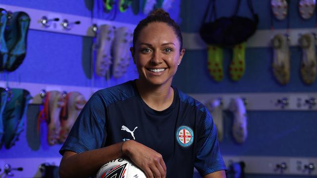 Kyah Simon is on a mission to get into the Matildas team. Picture: Getty Images