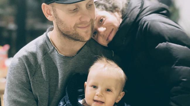 Gary Ablett jnr, Jordan Ablett and their son Levi. Picture: Instagram