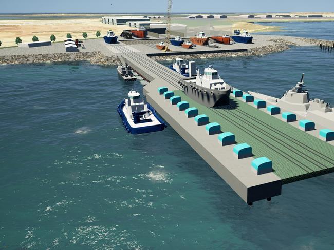 Artist impression of the new shiplift at East Arm. Picture: Supplied