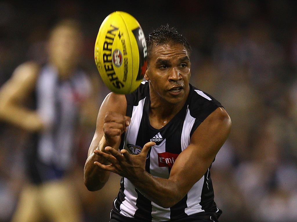 Former Collingwood player Andrew Krakouer, 42, was farewelled at a memorial service in Perth following his death last month. (Photo by Quinn Rooney/Getty Images)