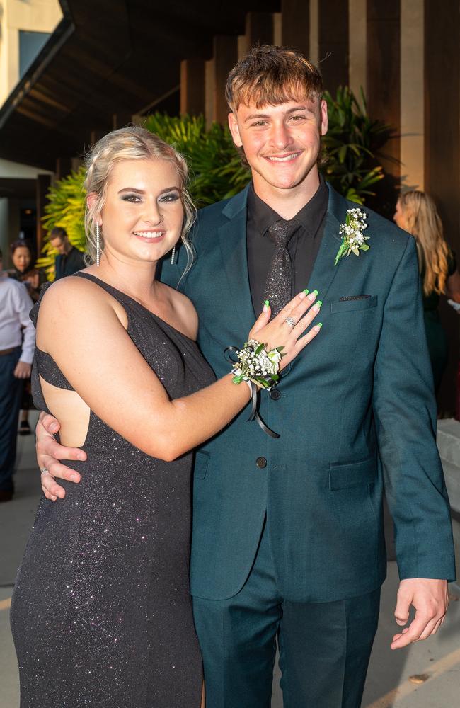 Emma Reid and Riley Patterson at Mackay Christian College Graduation dinner, Thursday 16 November 2023 Picture:Michaela Harlow