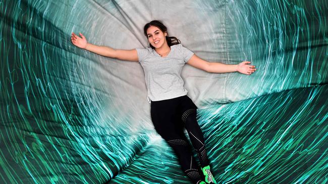 18-year-old Matea Mesaric enjoys herself at Jungle Adventure Play at Tingalpa. Picture: John Gass