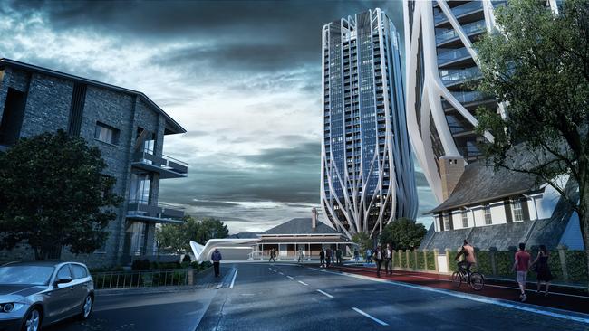 Artist impression of the axed triple tower complex at Toowong.