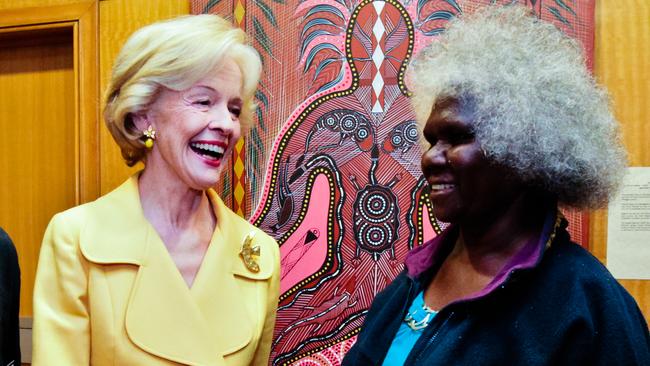 Former Governor-general Quentin Bryce with Kathy Guthadjaka