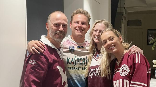 Xavier O'Grady pictured with his father Patrick, sisters Annaliese and Gabriella. Supplied