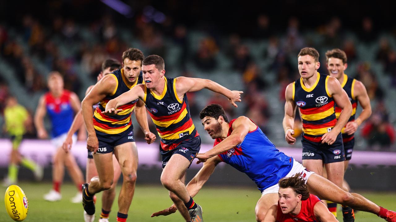 Ned McHenry was one of the Crows who targeted Melbourne captain Max Gawn.