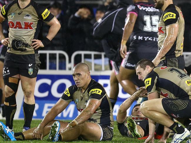 We’d be upset too if we had to wear that gold strip. Picture: AAP Image/David Rowland