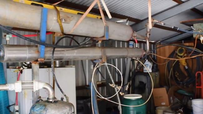 Inside the meth lab, which was in Croydon. Image: SA Police