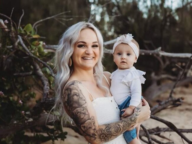 Tash Kruse and her daughter Kylee, 1.