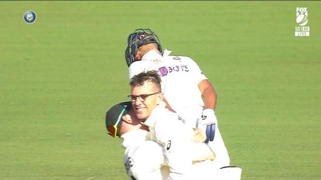 Debutant delight! Murphy snags his first wicket in Test Cricket