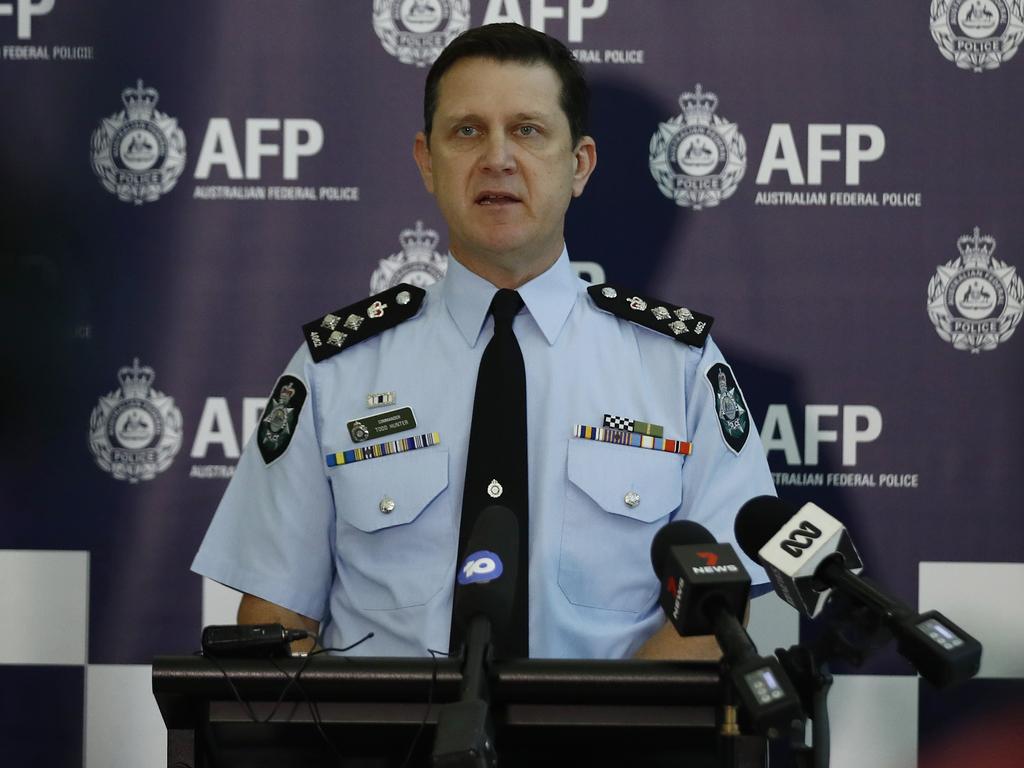 Australian Federal Police Acting Assistant Commissioner Todd Hunter. Picture: NCA NewsWire / Daniel Pockett