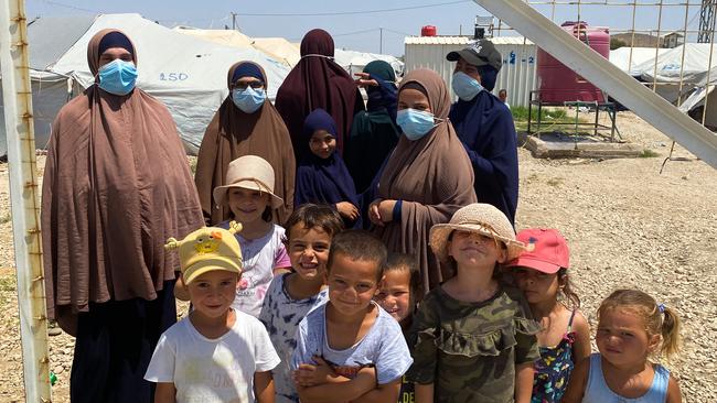 Australian women and children at al-Roj camp in northeastern Syria. Picture: Ellen Whinnett