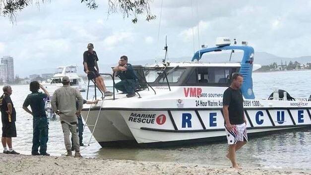 VMR and paramedics on scene at South Stradbroke Island. Photo: Jennifer Grace