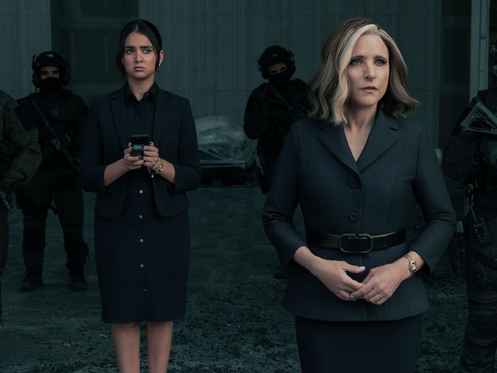 Geraldine Viswanthan and Julia Louis-Dreyfus and in Thunderbotls*. Picture Steve Swisher for Marvel