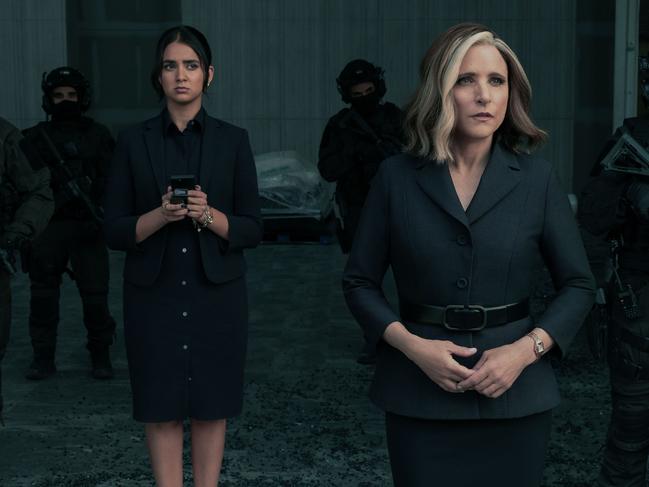 Geraldine Viswanthan and Julia Louis-Dreyfus and in Thunderbotls*. Picture Steve Swisher for Marvel