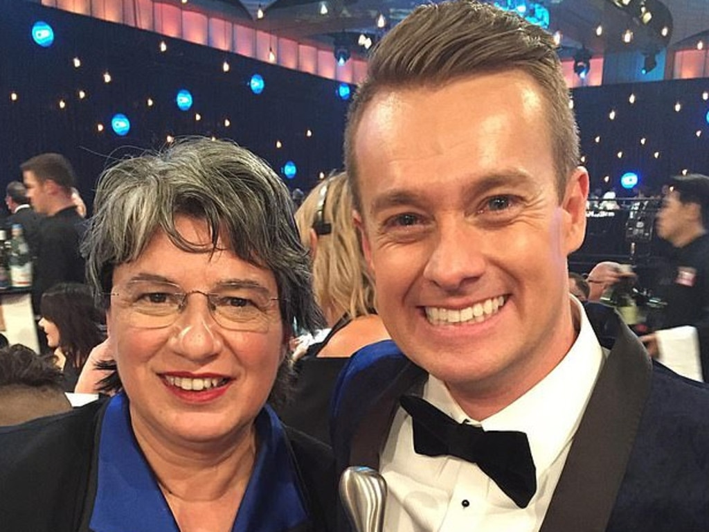 Maria Michael with popular TV personality, Grant Denyer. Picture: Instagram