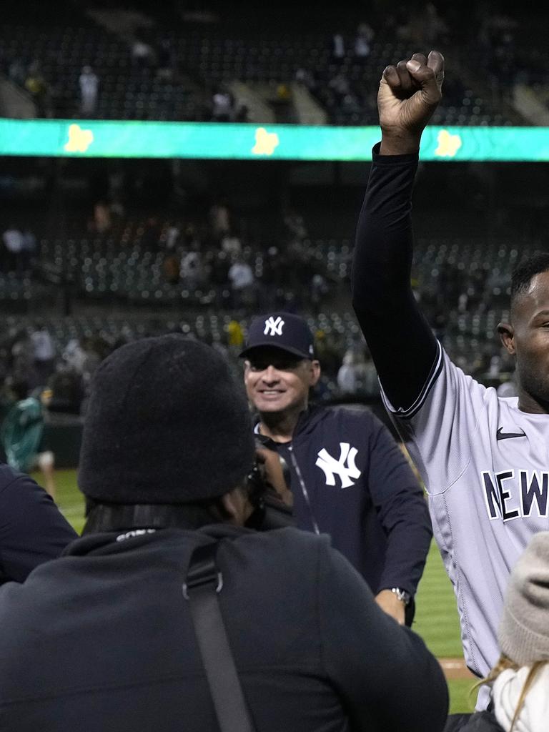 Yankees' Domingo German fires perfect game vs. A's