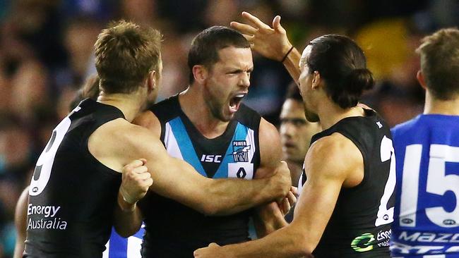 Port Adelaide was on fire from the opening bounce. Photo: Scott Barbour/Getty Images