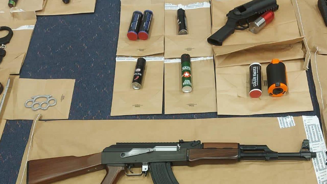 A senior Corrective Services officer has been charged after prohibited weapons were found in his possession. Picture: NSW Police