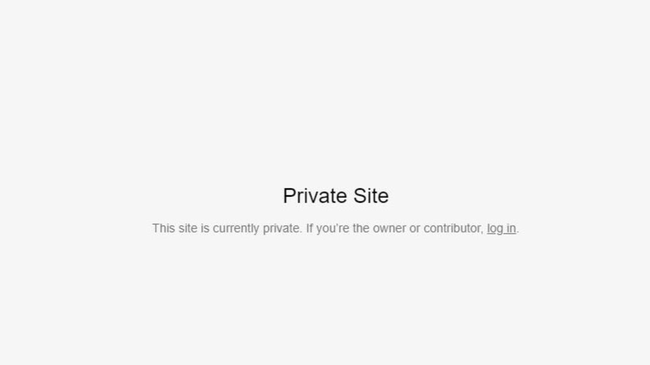 The website is now a private site.