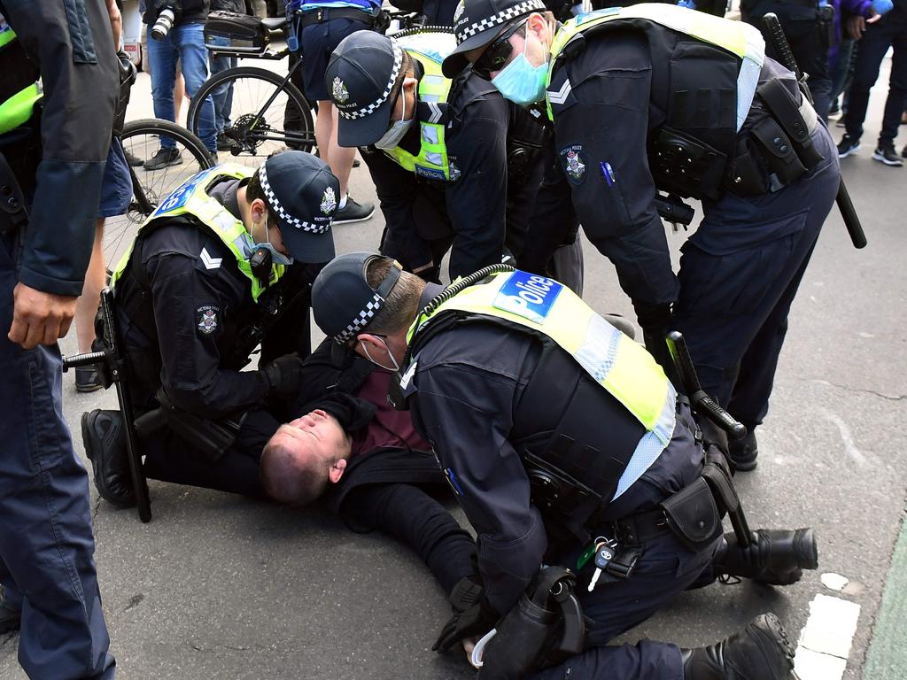 Melbourne Anti-lockdown Protest: Cop Taken To Hospital | News.com.au ...